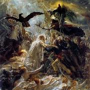Girodet-Trioson, Anne-Louis Ossian Receiving the Ghosts of French Heroes oil painting artist